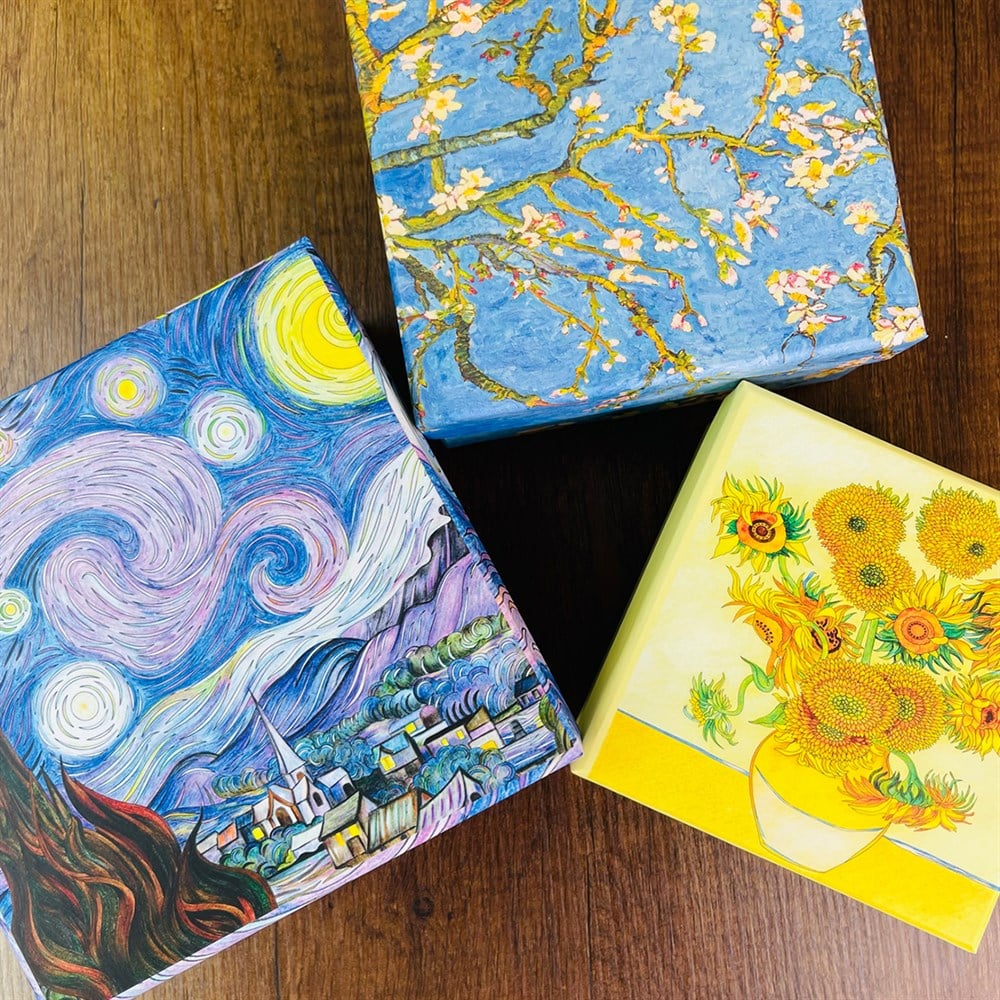 Van Gogh Tasarımlı 3'lü Kutu