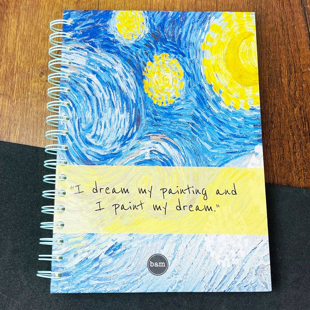 Van Gogh Tasarımlı Spiralli Defter