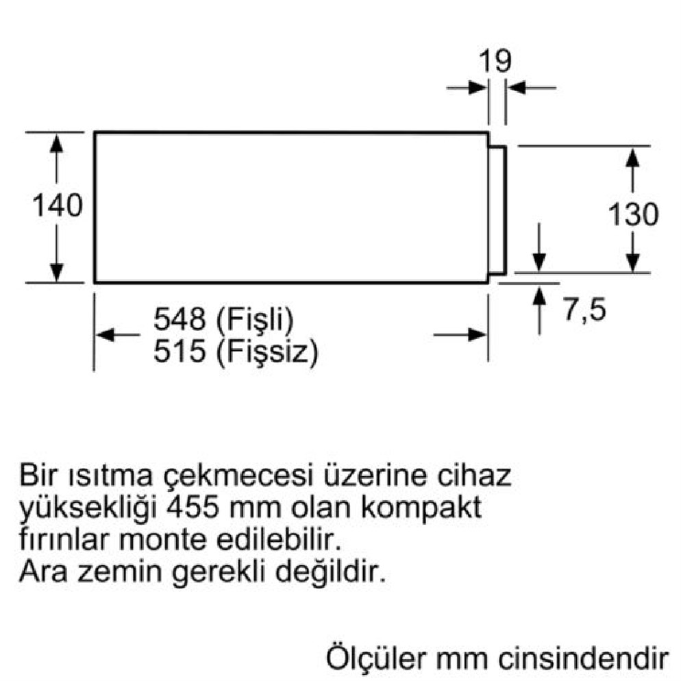 Bosch BIC630NW1 Sıcak Tutma Çekmecesi