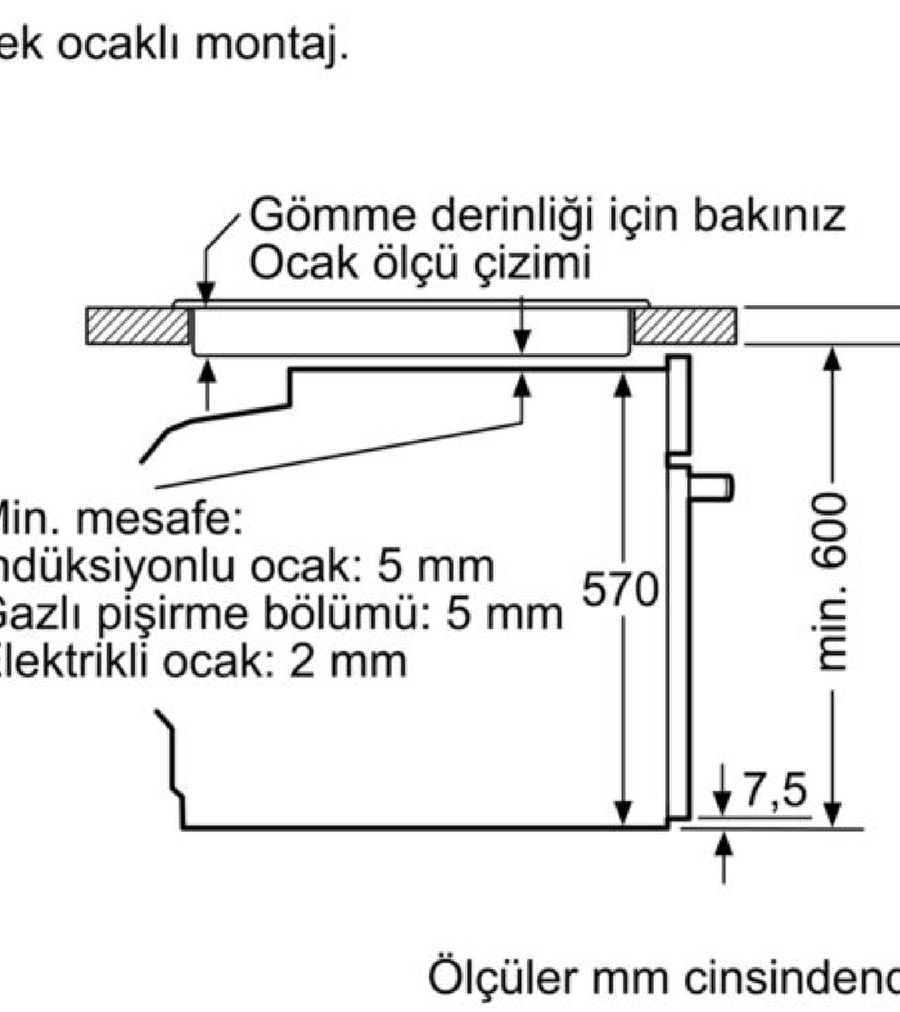 Bosch HRA518BS1 Ankastre Fırın