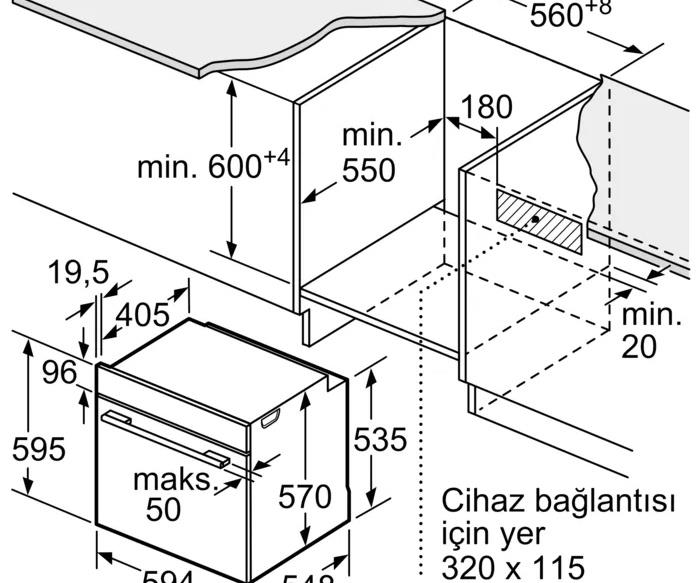 Bosch HUA717BN0T Ankastre Fırın