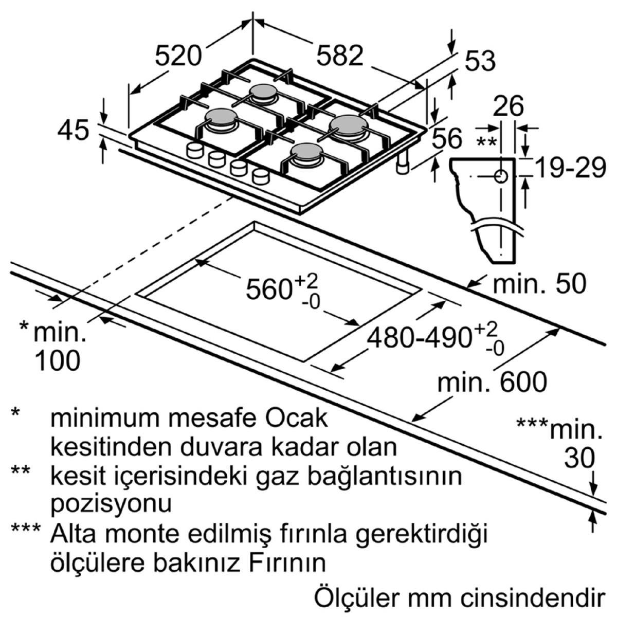 Bosch PCP6A5B90 Ankastre Ocak
