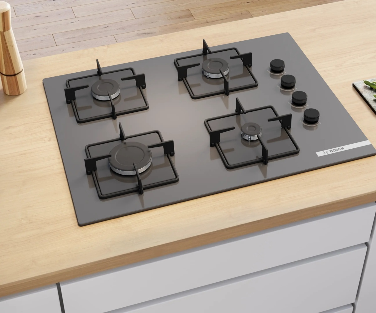 Bosch POP7C9P31O Gazlı Cam Ankastre Ocak