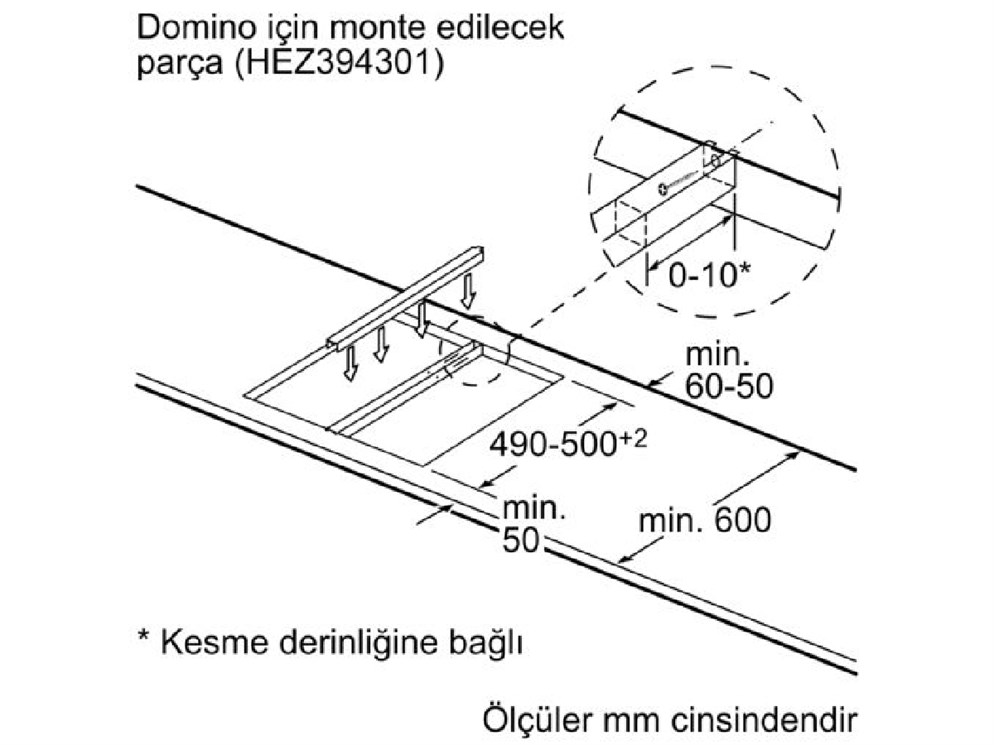 Bosch PRB3A6D70 Ankastre Domino