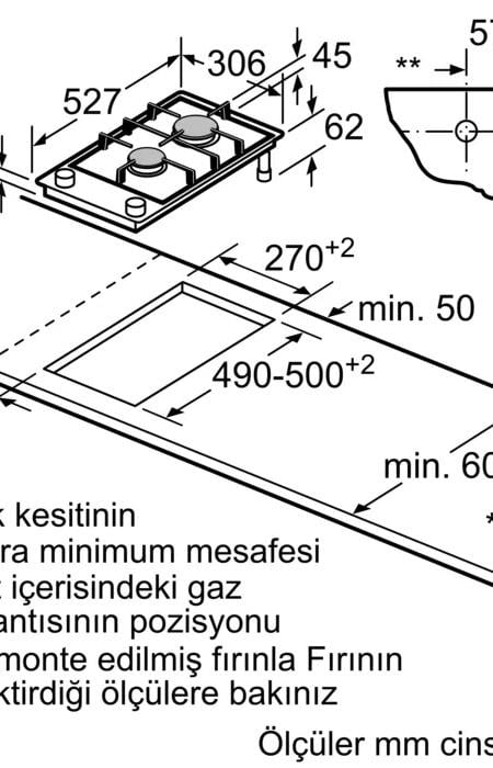 Bosch PRB3A6I40 Domino Ankastre Ocak