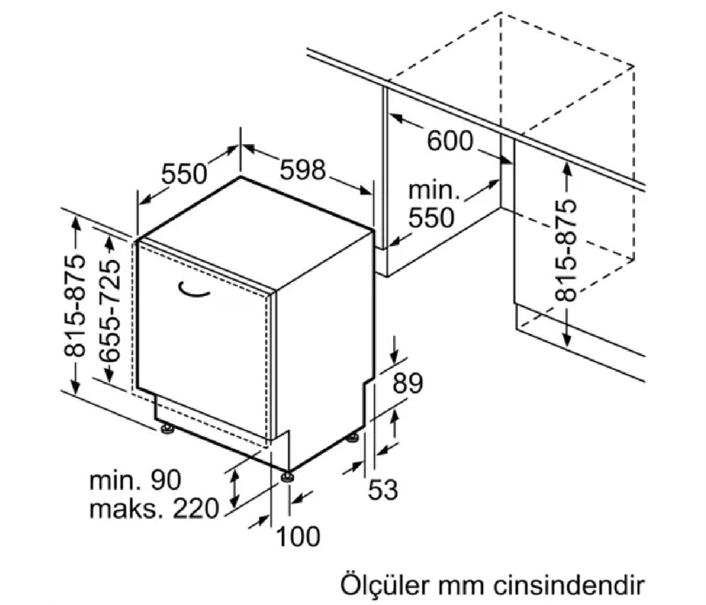 Bosch SMV4IMX60T Tam Entegre Bulaşık Makinesi