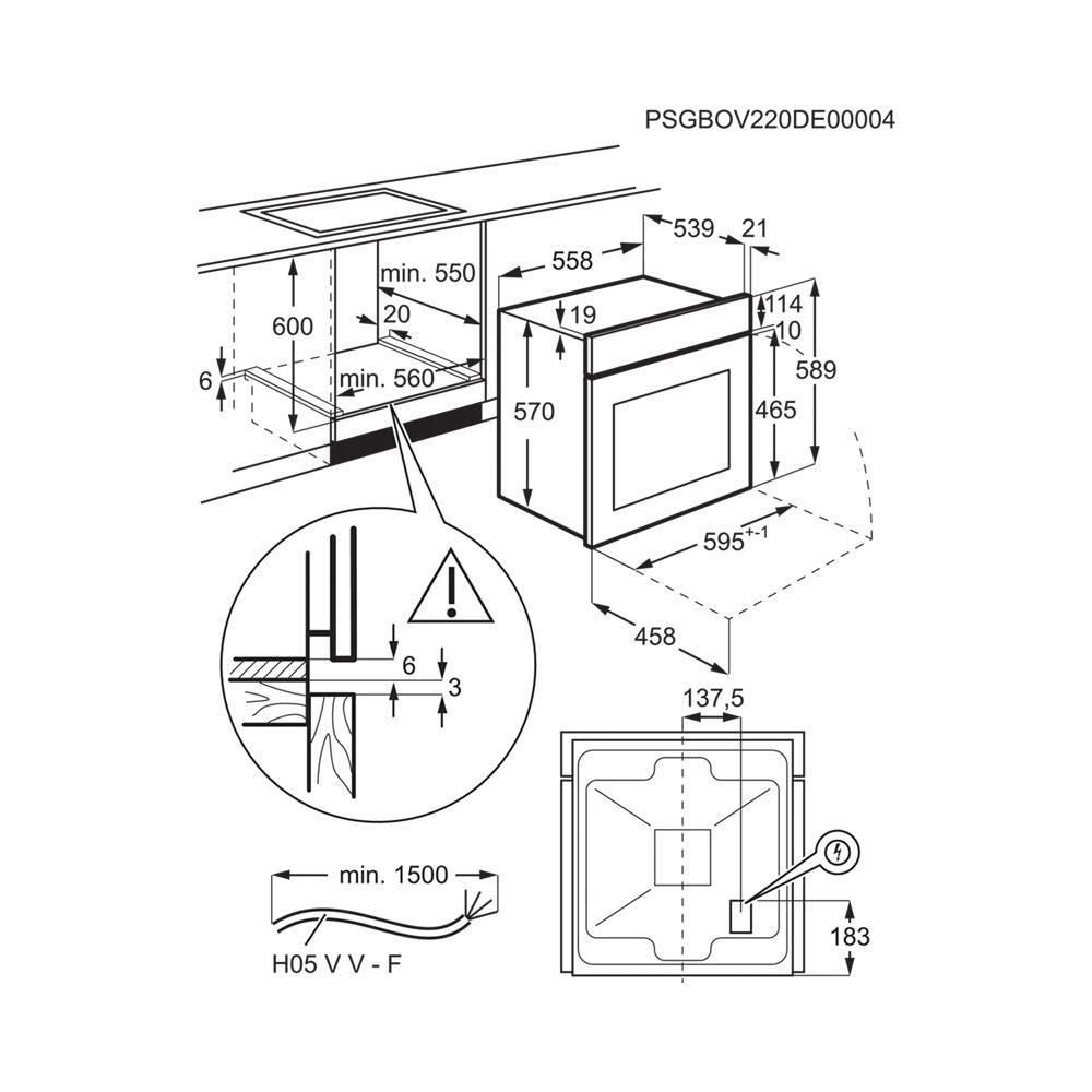 Electrolux EOF3H40BX Ankastre Fırın