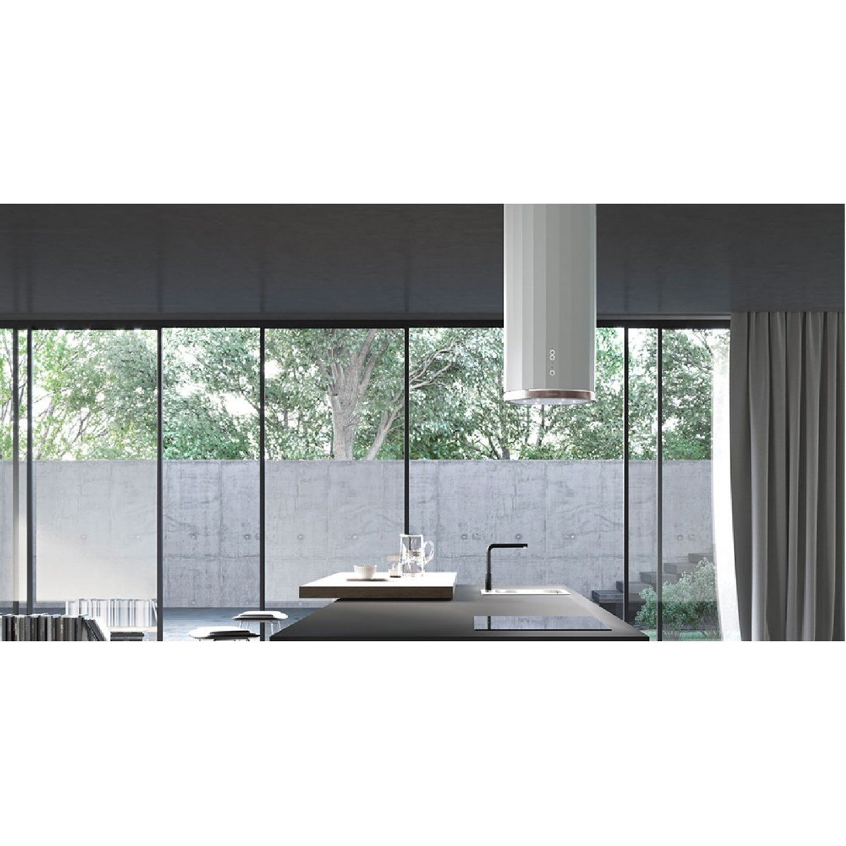 Franke 110.0456.220 Corınthıa Isola  Ev8+ Dg Matt/Concrete A37 Davlumbaz