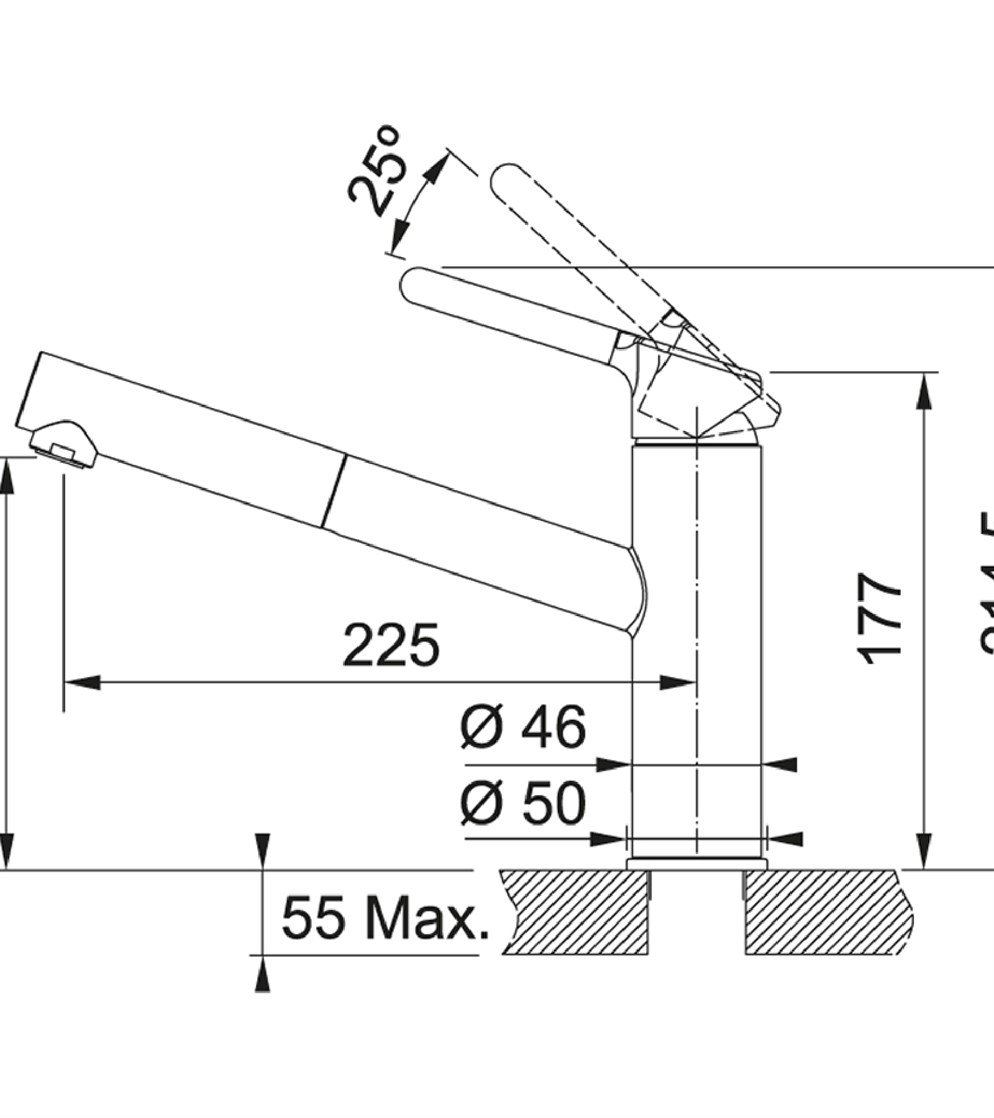 Franke 115.0623.059 Tap Orbit Nozzle Top Hp Coffee Armatür