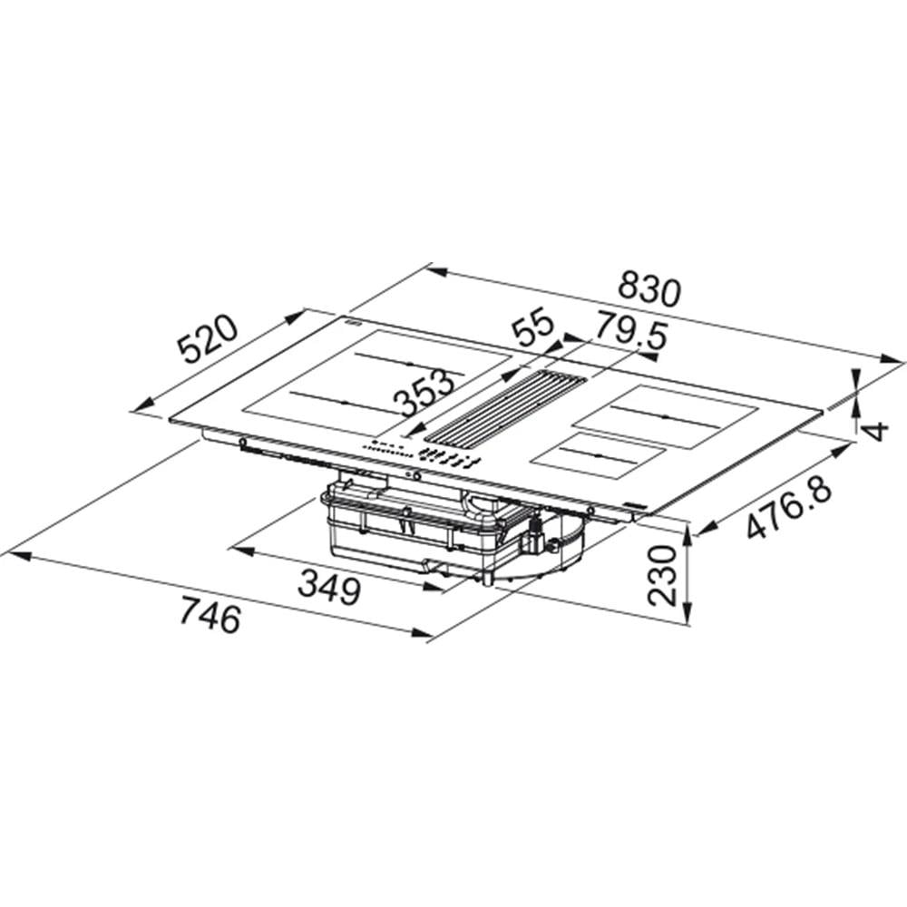 Franke 3400705337 CAM İNDÜKSÜYONLUCAM İNDİKSİYONLU MARİS 2GETHER FMA 8381 R HI Black Glass Ankastre Ocak