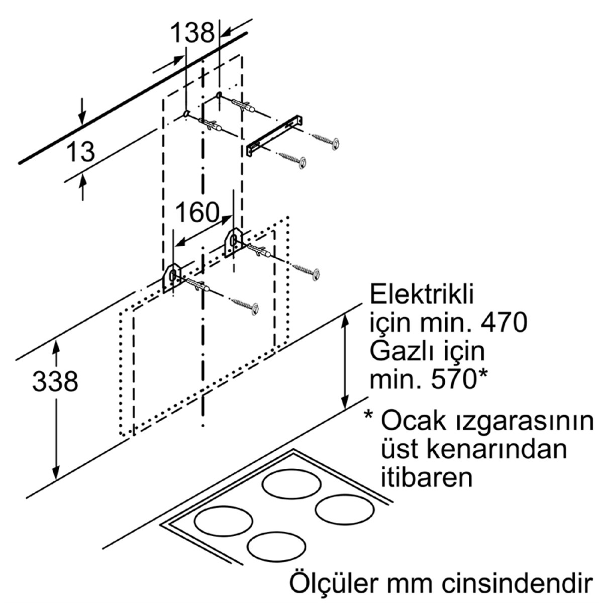 Profilo DVE6G560 Ankastre Davlumbaz