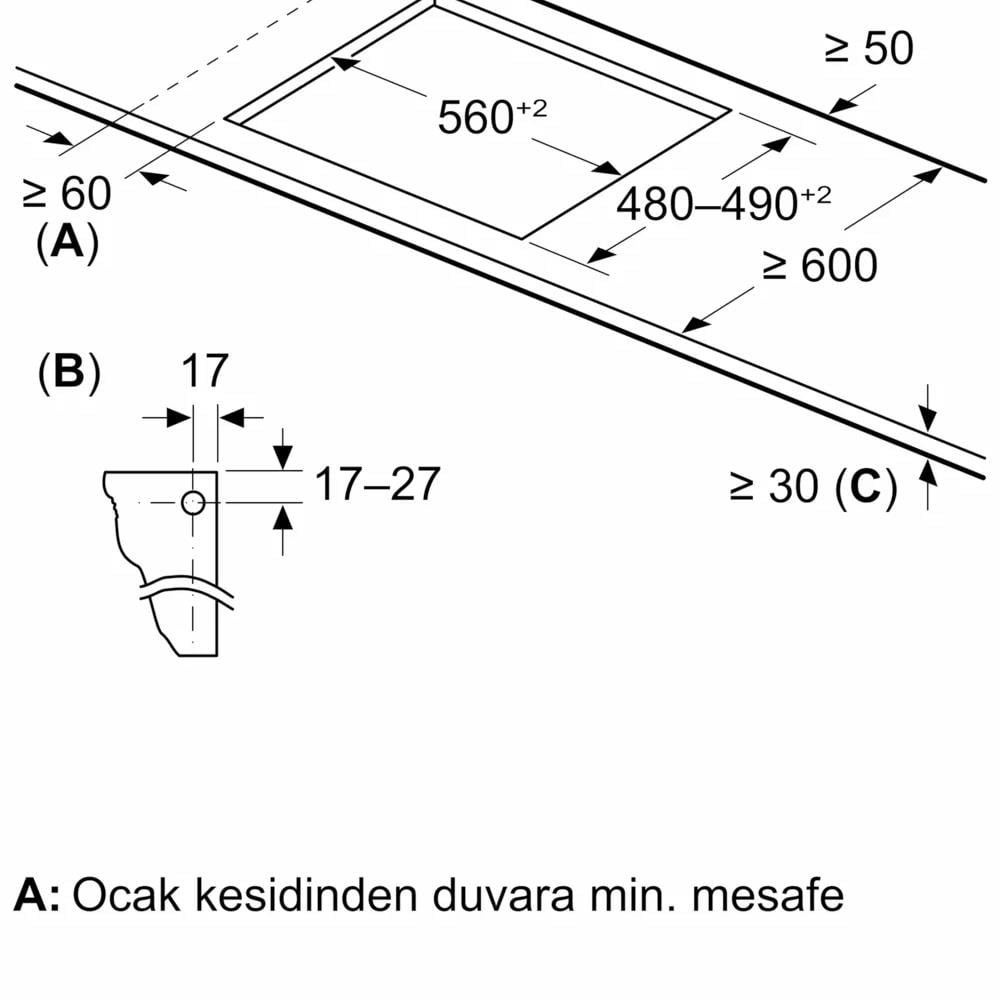 Profilo OE36K2P10D Ankastre Ocak