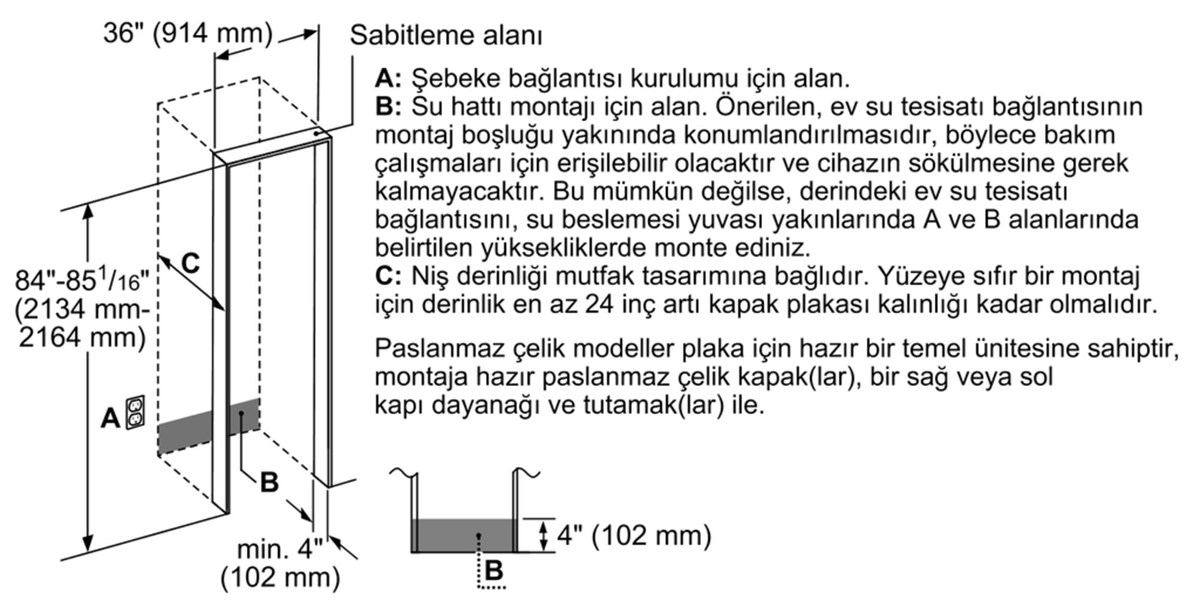 Siemens CI36TP02 Ankastre Buzdolabı