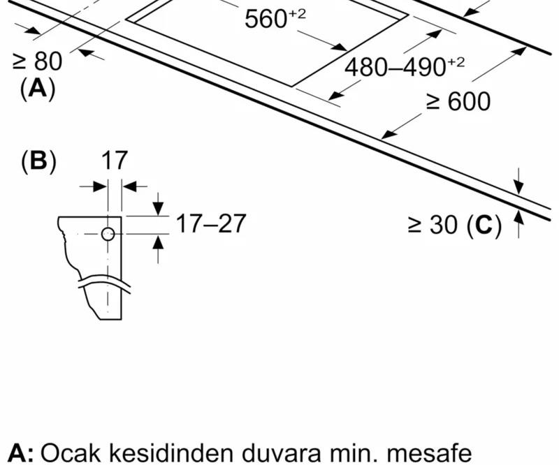 Siemens EB6C5PK80O Ankastre Inox Cam Ocak