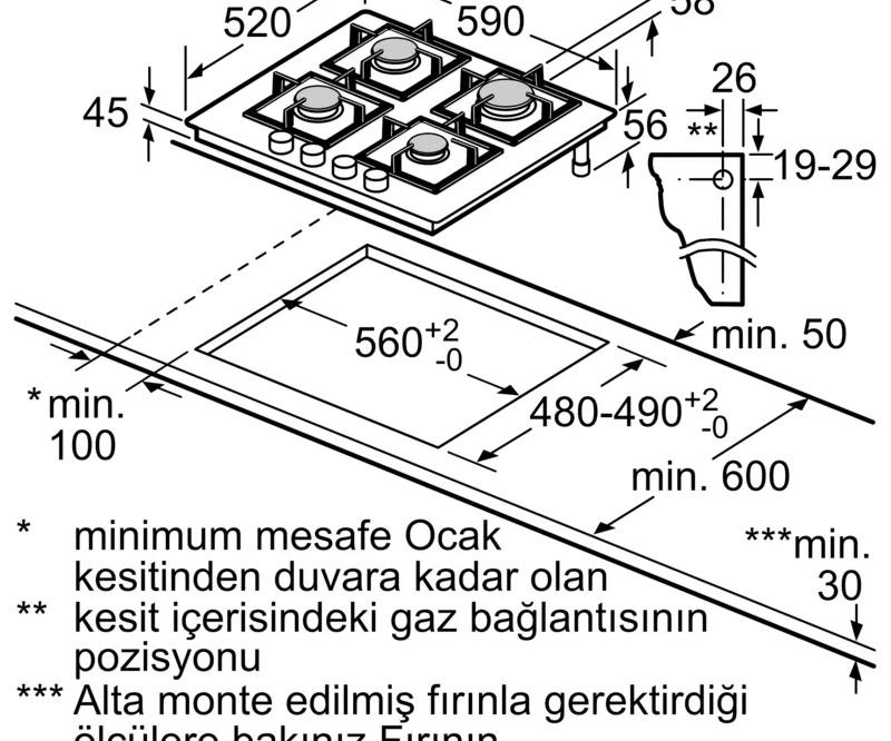 Siemens EN6B6NP40R Ankastre Siyah Cam Ocak