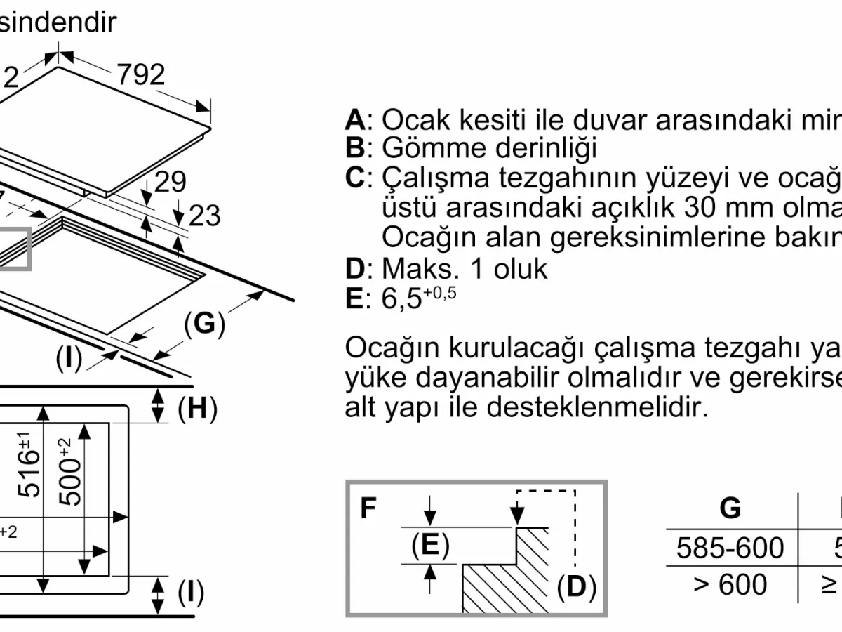 Siemens EX801LYC1E İndüksiyonlu Cam Ankastre Ocak