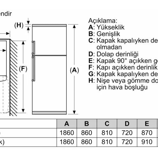 Siemens KD86NAWE0N Buzdolabı