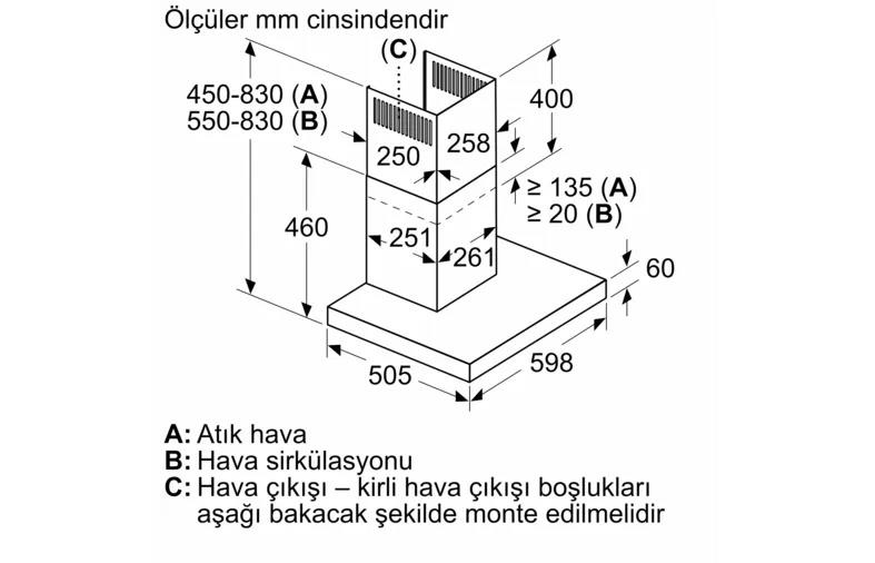 Siemens LC67BBK00T Davlumbaz