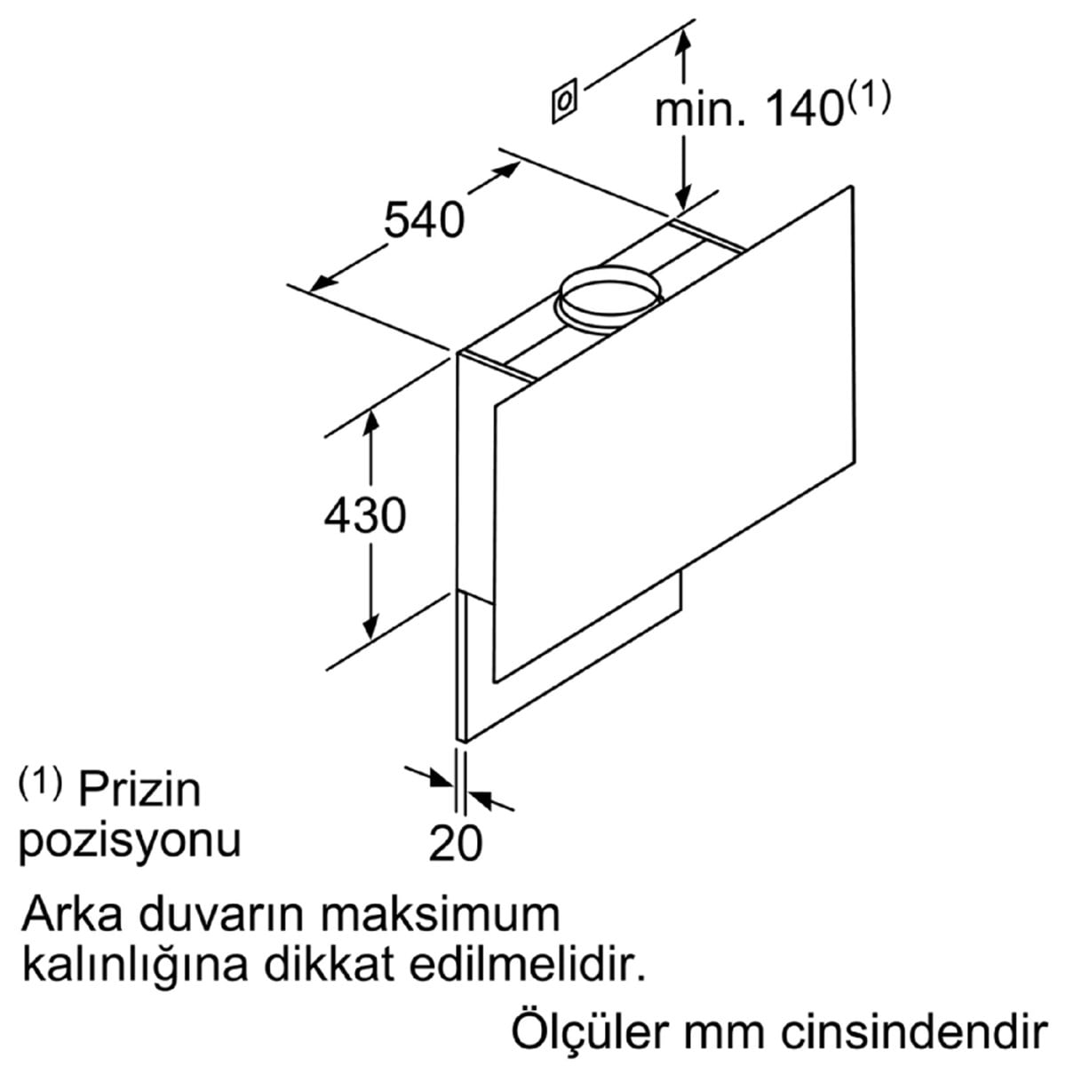 Siemens LC97FVW60 Ankastre Davlumbaz