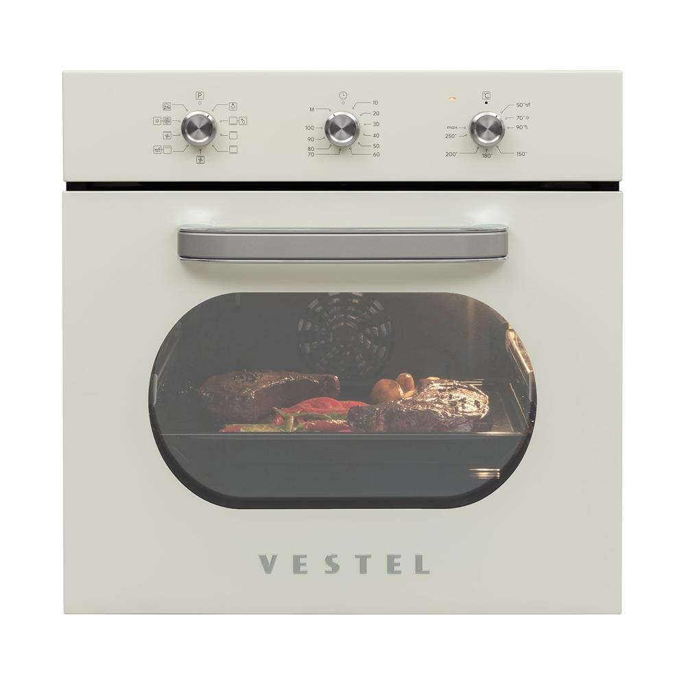 Vestel AF-6682 Retro Bej Ankastre Fırın