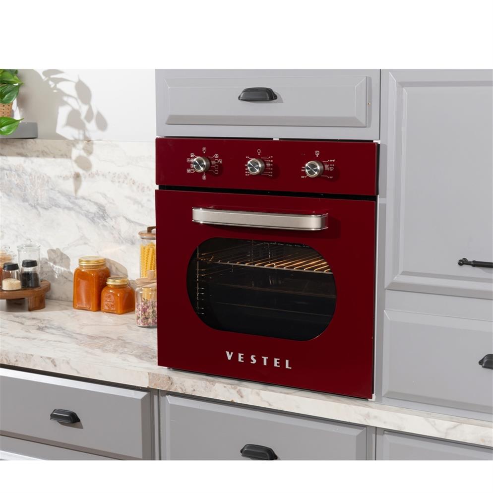 Vestel AF-6682 Retro Bordo Ankastre Fırın