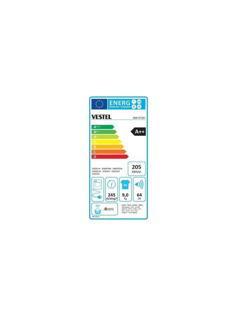 Vestel KMI 97301 Çamaşır Makinesi