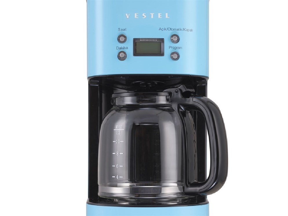 Vestel Retro Düş Mavisi Filtre Kahve Makinesi