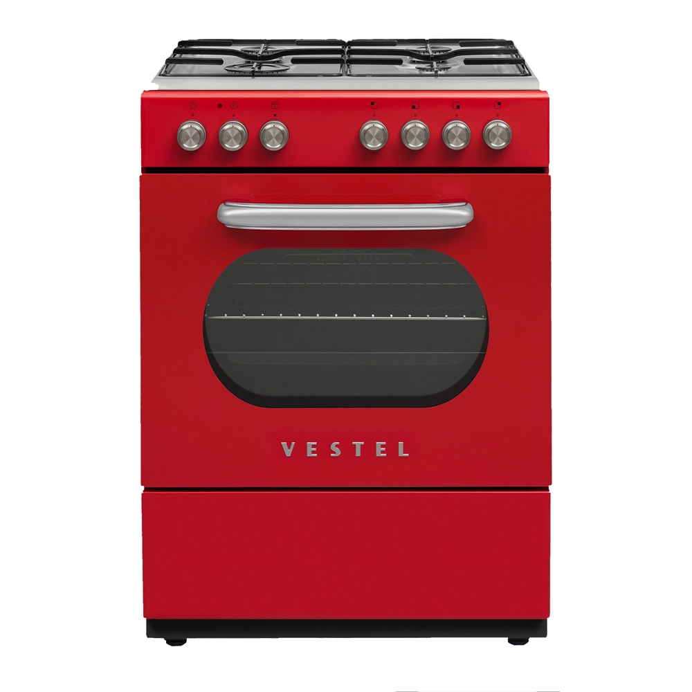 Vestel Retro SF 84011 DG Kırmızı Solo Fırın