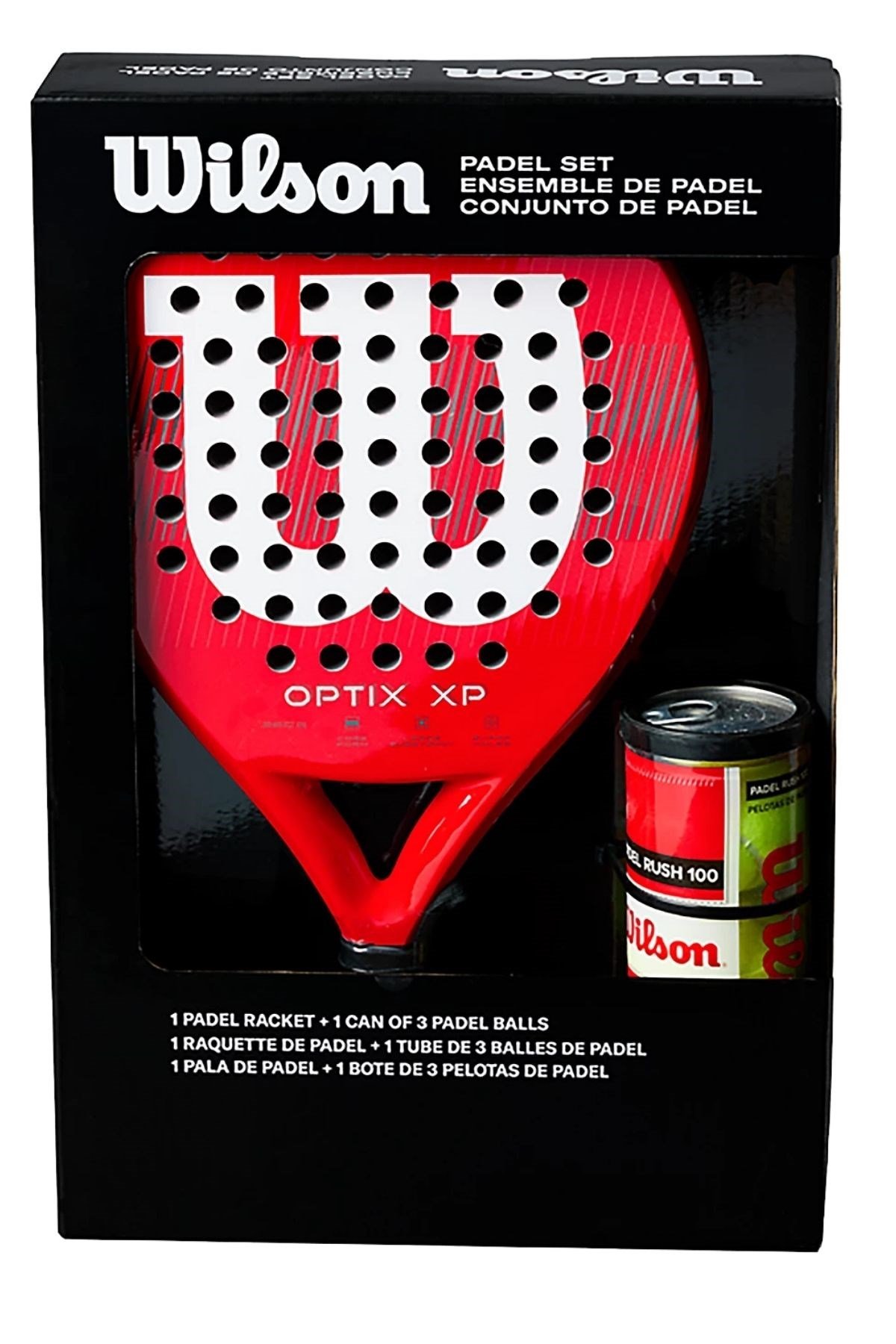 Wilson Wilson Optix XP 360 gr Kırmızı Padel Raket Set