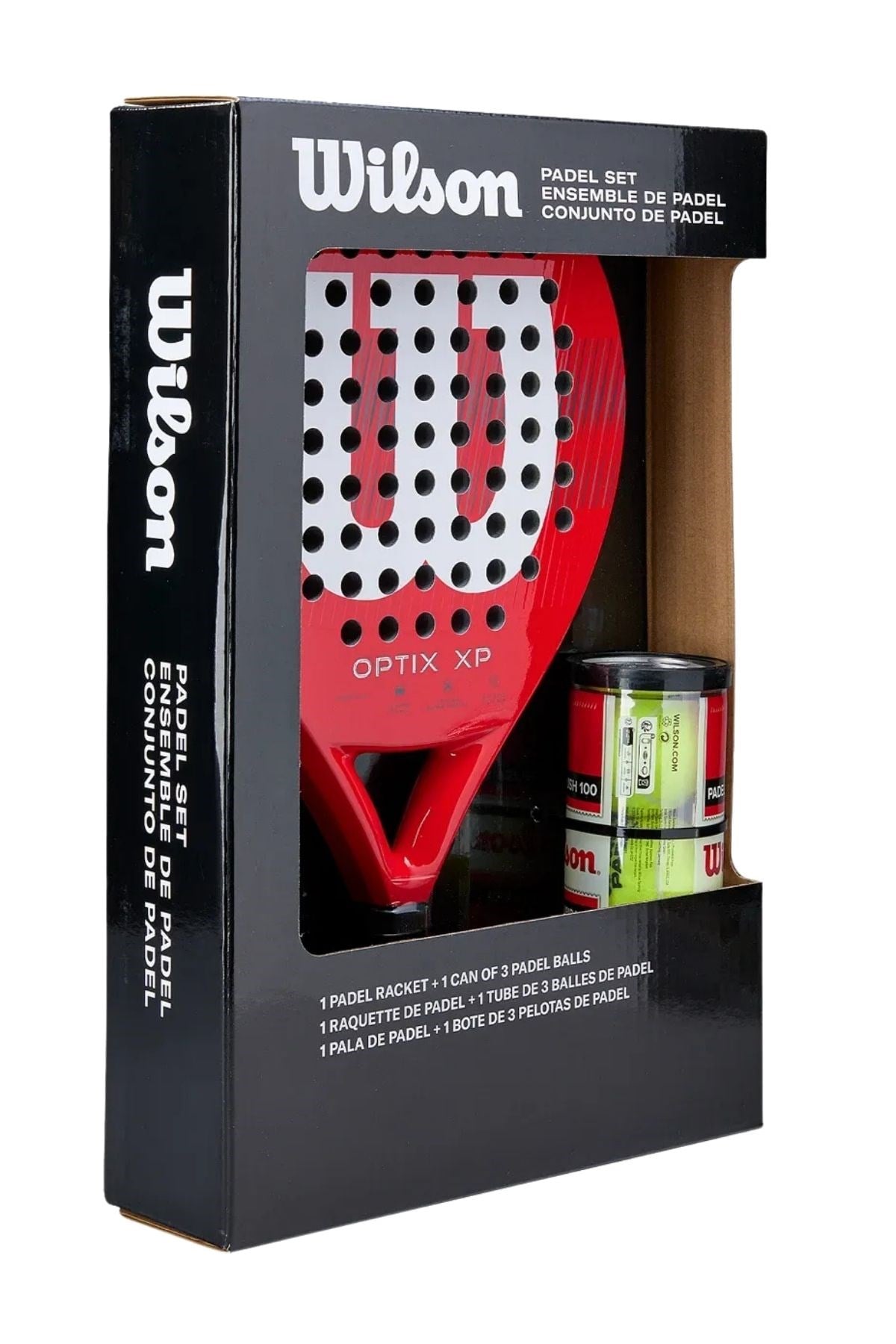 Wilson Wilson Optix XP 360 gr Kırmızı Padel Raket Set