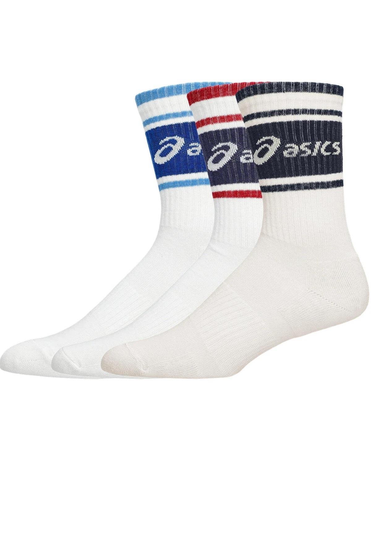 Asics Asics 3 Pack Logo Crew Renkli 3lü Tenis Çorabı