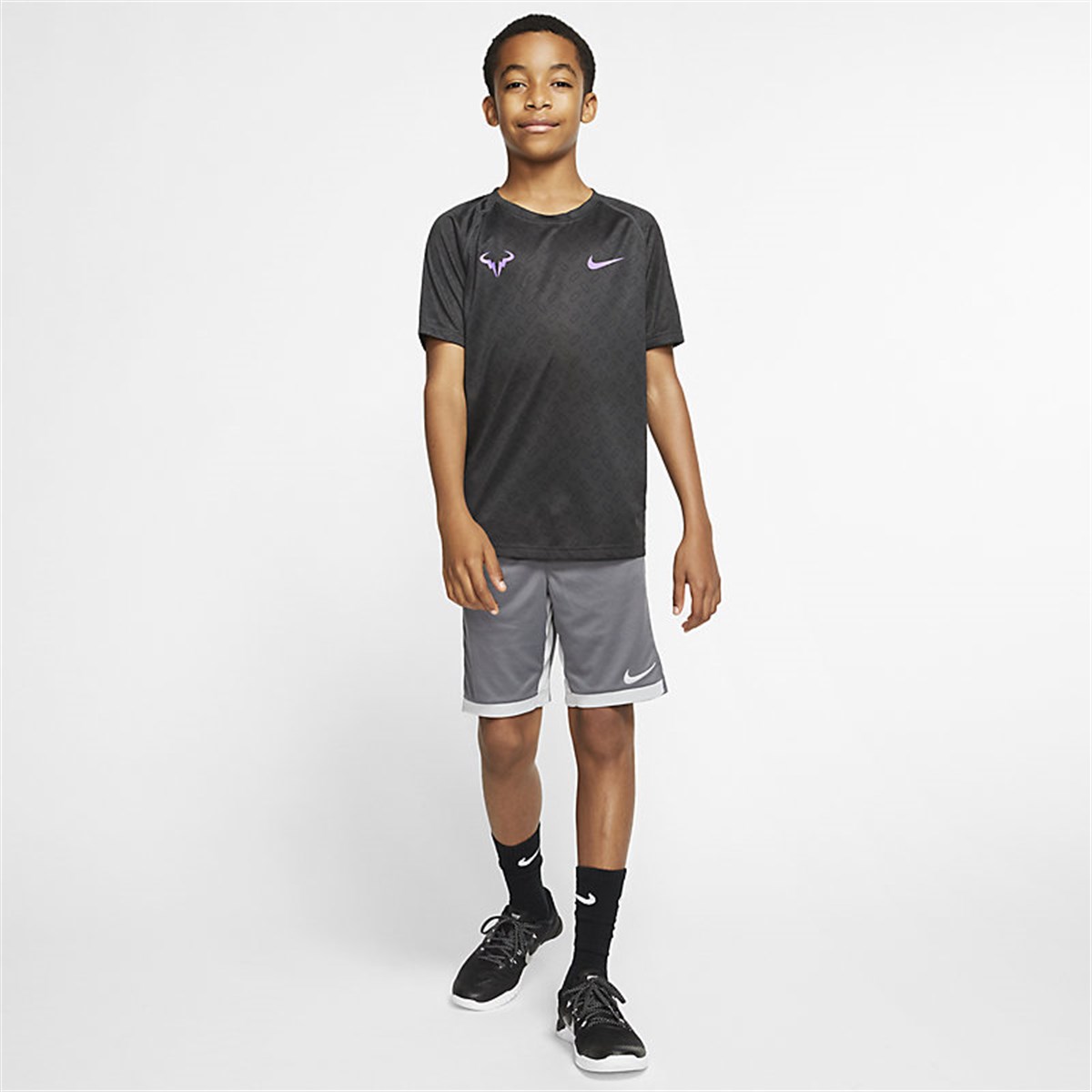Nike NIKE B NK DRY TEE RAGLAN TSHIRT SİYAH