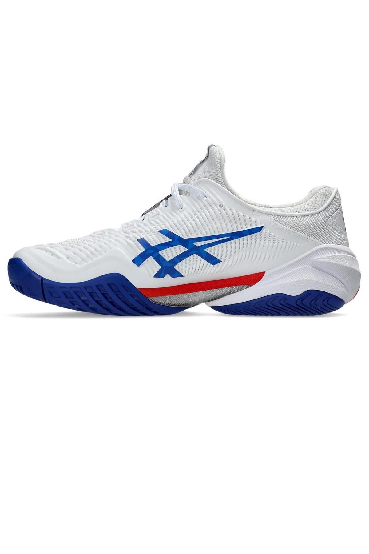 Asics Asics Court FF 3 Novak Beyaz Mavi Erkek Tenis Ayakkabısı