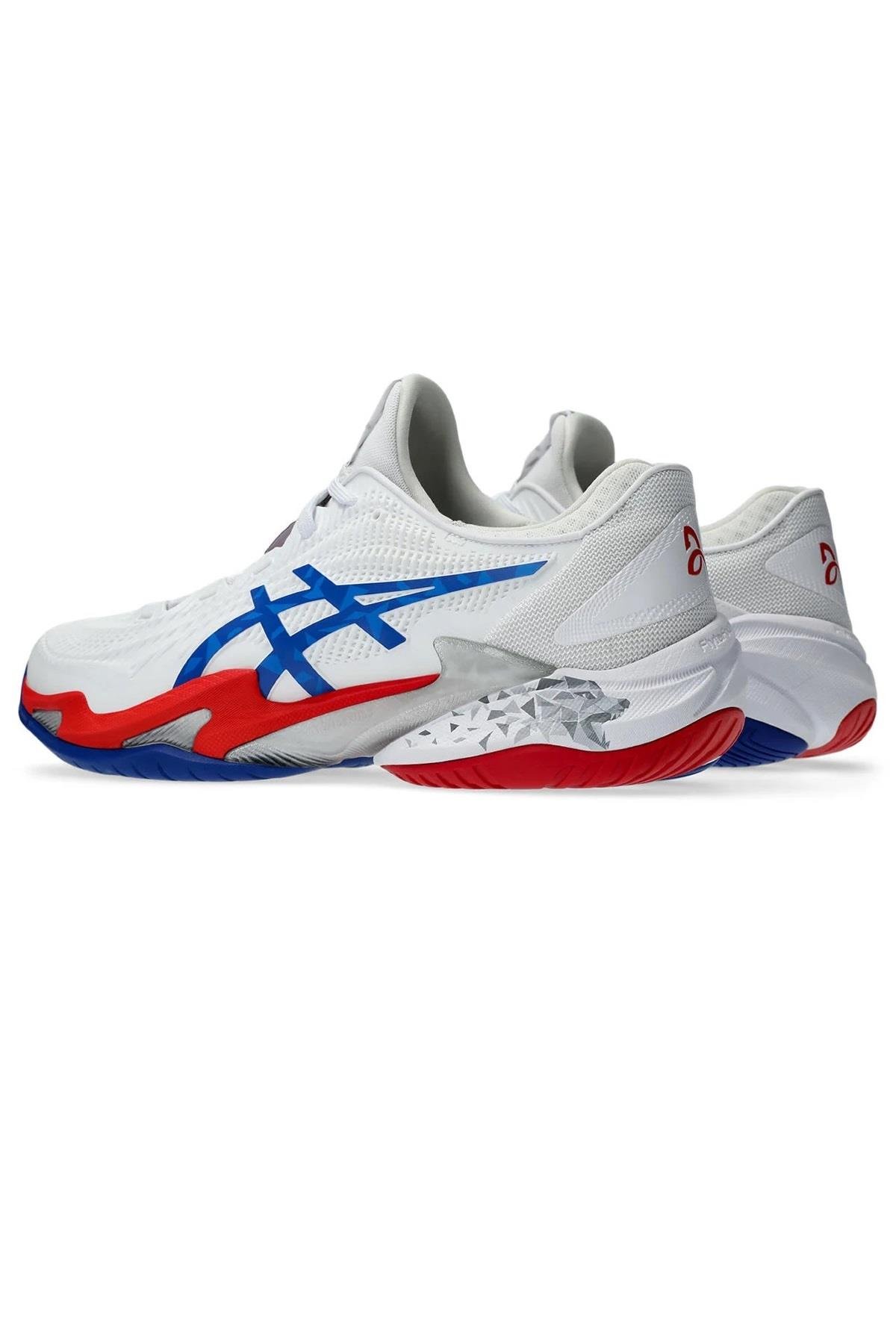Asics Asics Court FF 3 Novak Beyaz Mavi Erkek Tenis Ayakkabısı