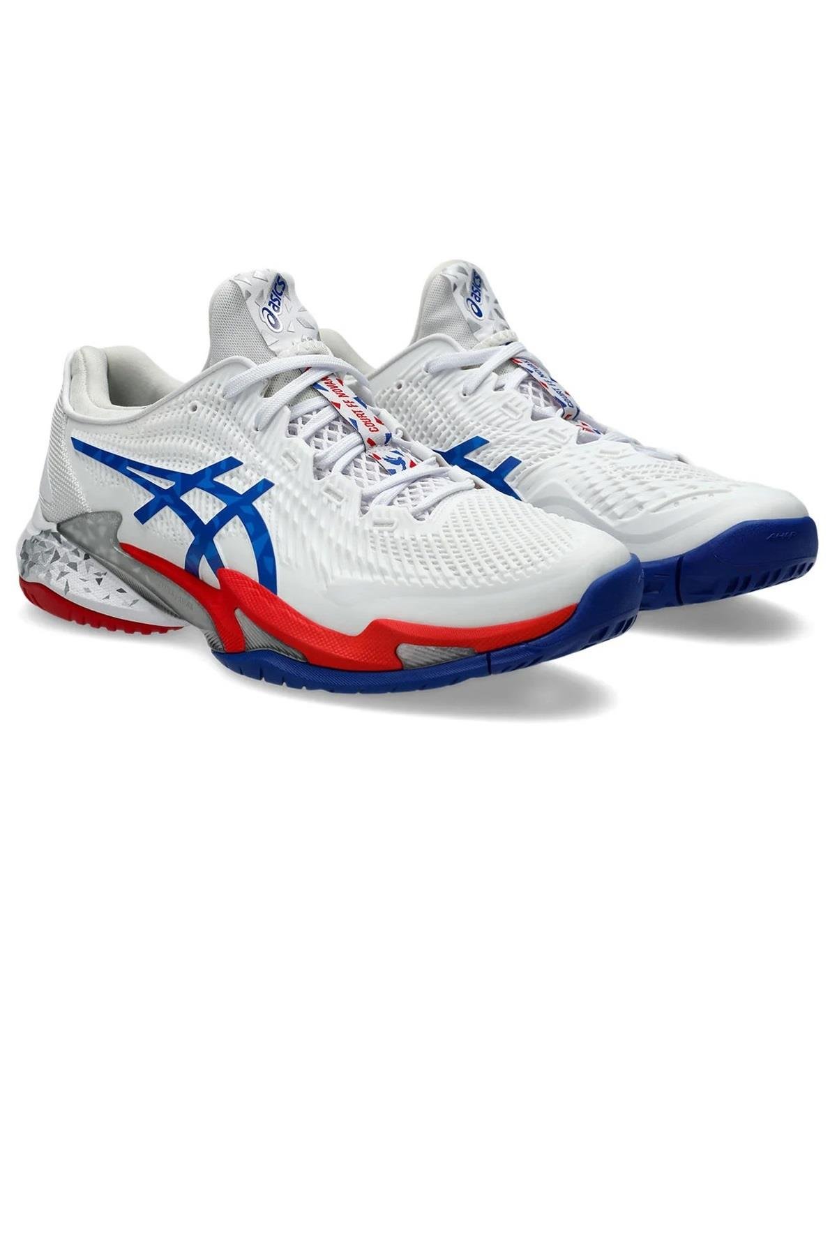 Asics Asics Court FF 3 Novak Beyaz Mavi Erkek Tenis Ayakkabısı