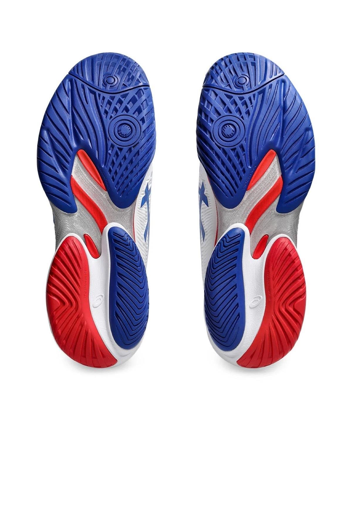 Asics Asics Court FF 3 Novak Beyaz Mavi Erkek Tenis Ayakkabısı