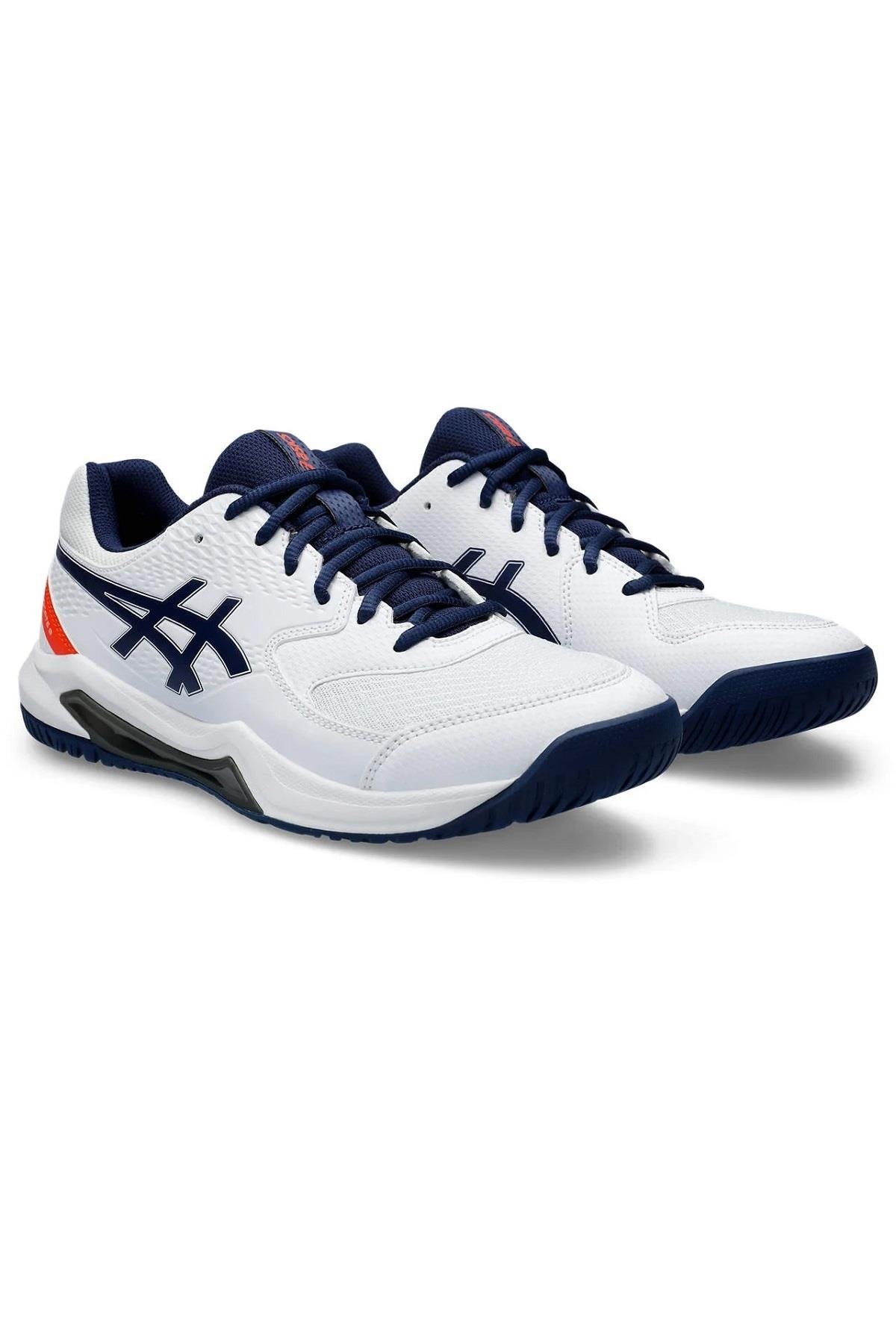 Asics Asics Gel-Dedicate 8 Beyaz Turuncu Erkek Tenis Ayakkabısı