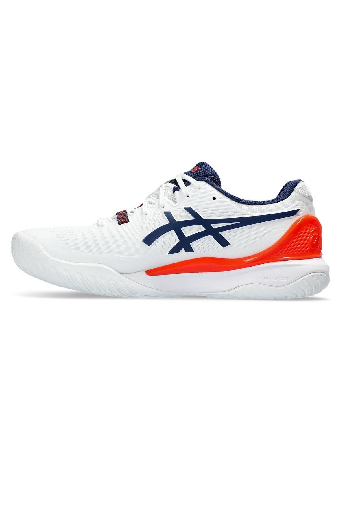 Asics Asics Gel Resolution 9 Beyaz Turuncu Erkek Tenis Ayakkabısı