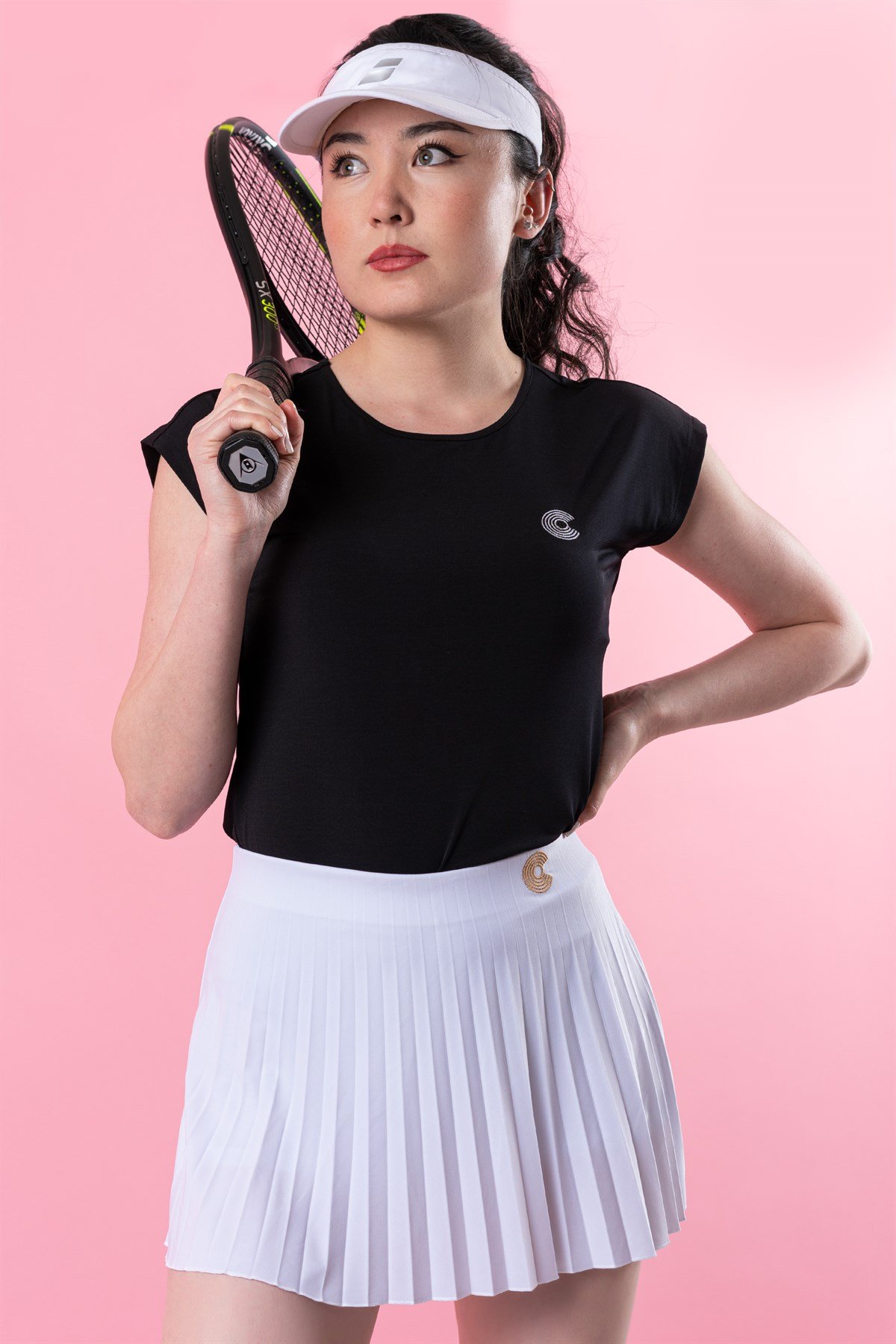 Courtmax COURTMAX PİLELİ BEYAZ TENİS ETEĞİ