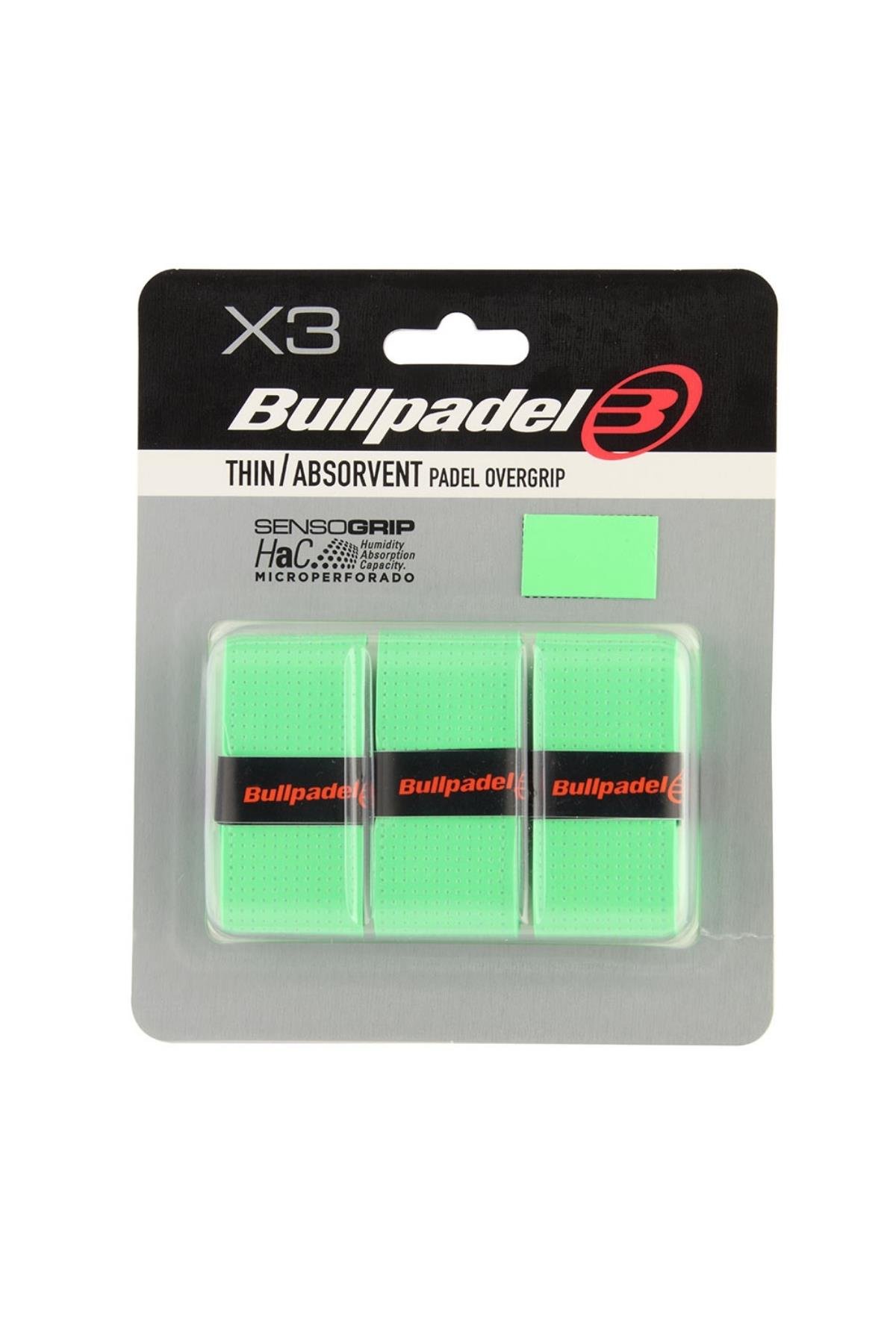 Bullpadel Bullpadel Thin Absorvent Padel Raket Overgrip 3lü Yeşil