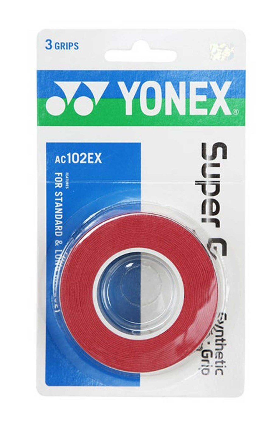 Yonex Yonex AC102-3 Super Grab 3lü Kırmızı Overgrip