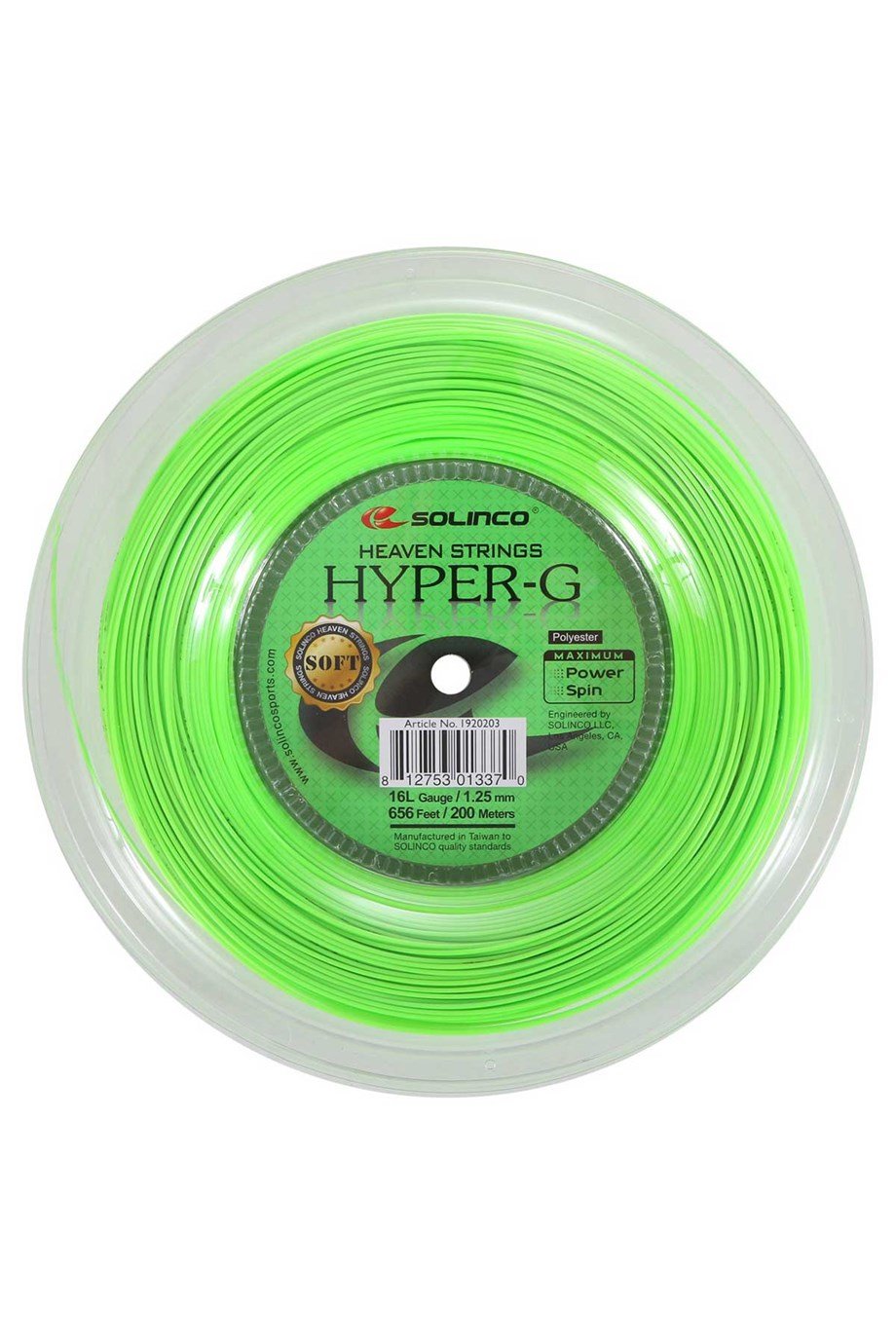 Solinco Solinco Hyper-G 1.25 MM Neon Yeşil Rulodan Kordaj Tekli Çekim