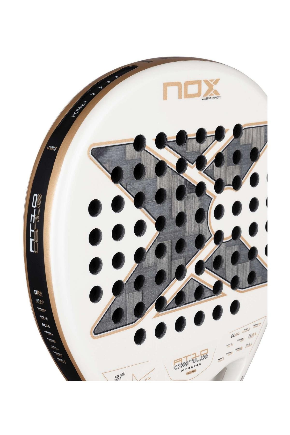 NOX Nox AT10 Genius 12K Alum Xtrem 360-370 gr By Agustin Tapia Padel Tenis Raketi