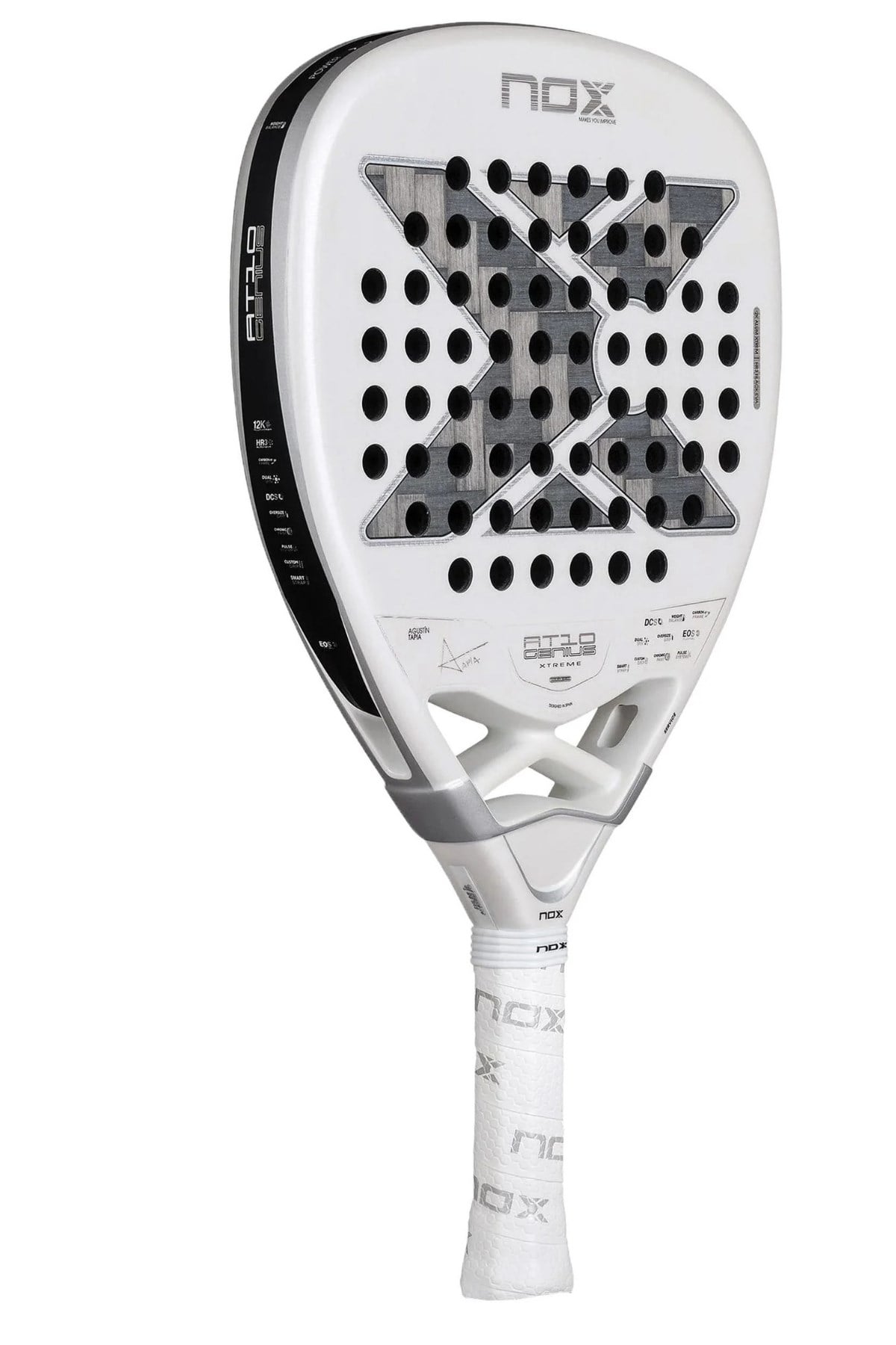 NOX Nox AT10 Genius Attack 12K Alum Xtrem 360-370 gr By Agustin Tapia Padel Tenis Raketi