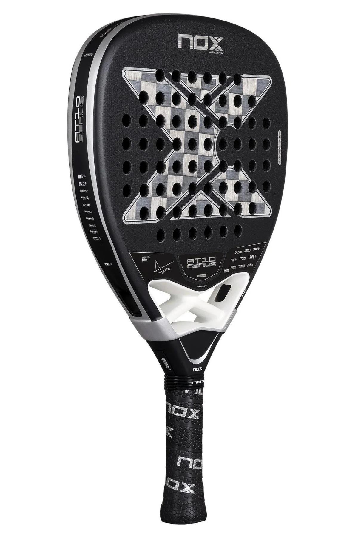 NOX Nox AT10 Genius  Attack 18K Alum 360-370 gr By Agustin Tapia Padel Tenis Raketi