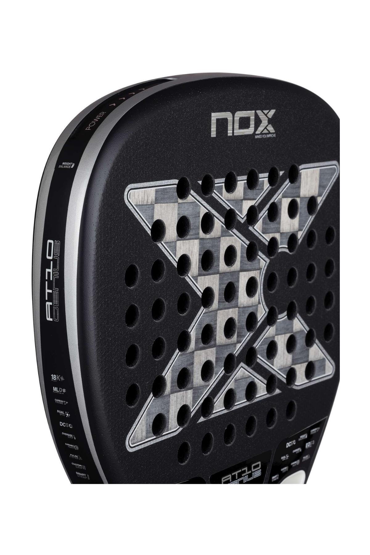 NOX Nox AT10 Genius  Attack 18K Alum 360-370 gr By Agustin Tapia Padel Tenis Raketi