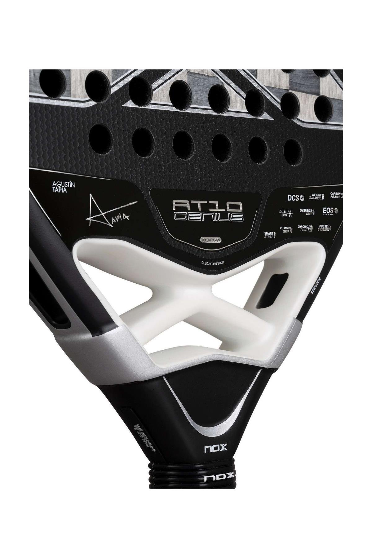 NOX Nox AT10 Genius  Attack 18K Alum 360-370 gr By Agustin Tapia Padel Tenis Raketi