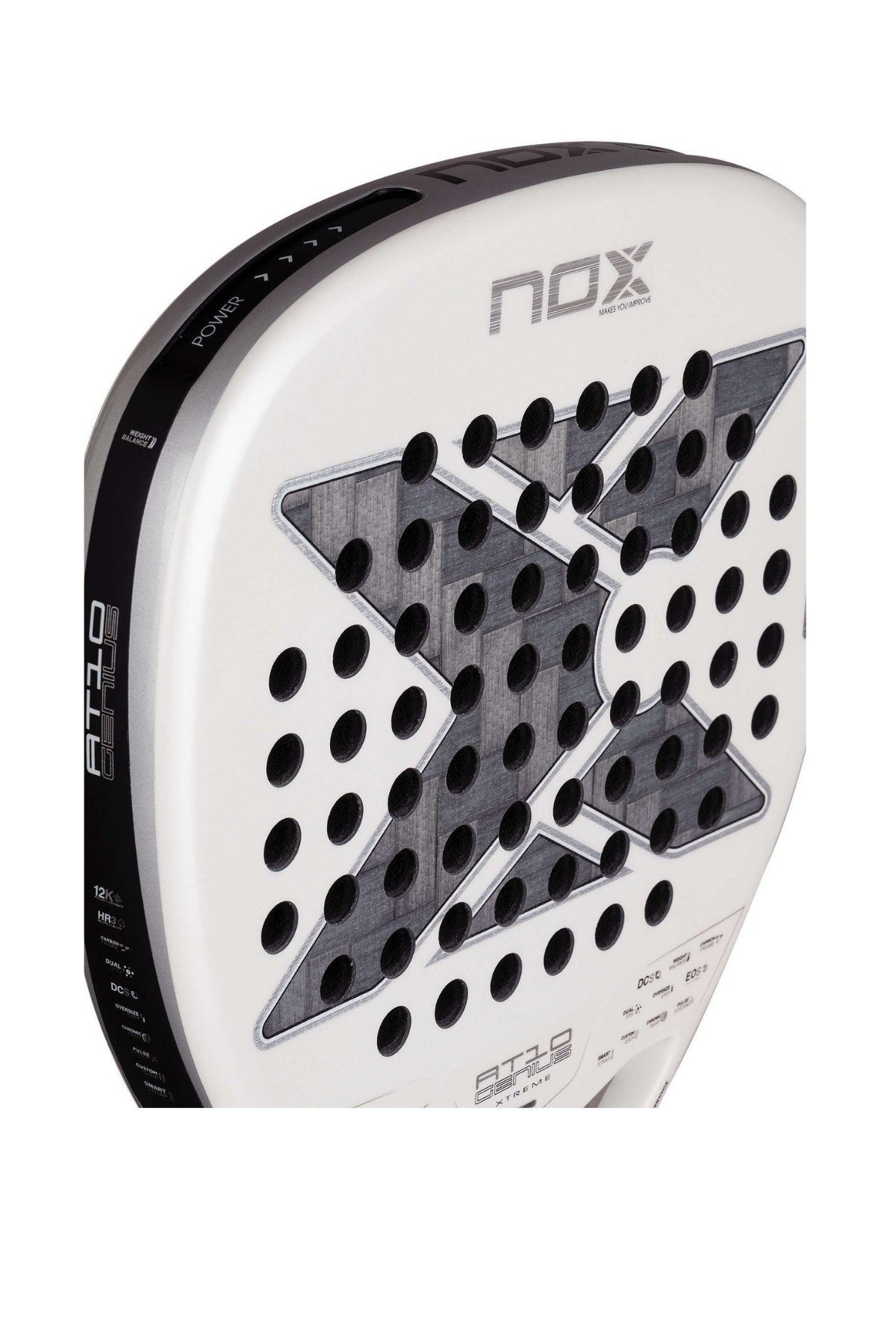 NOX Nox AT10 Genius Attack 12K Alum Xtrem 360-370 gr By Agustin Tapia Padel Tenis Raketi