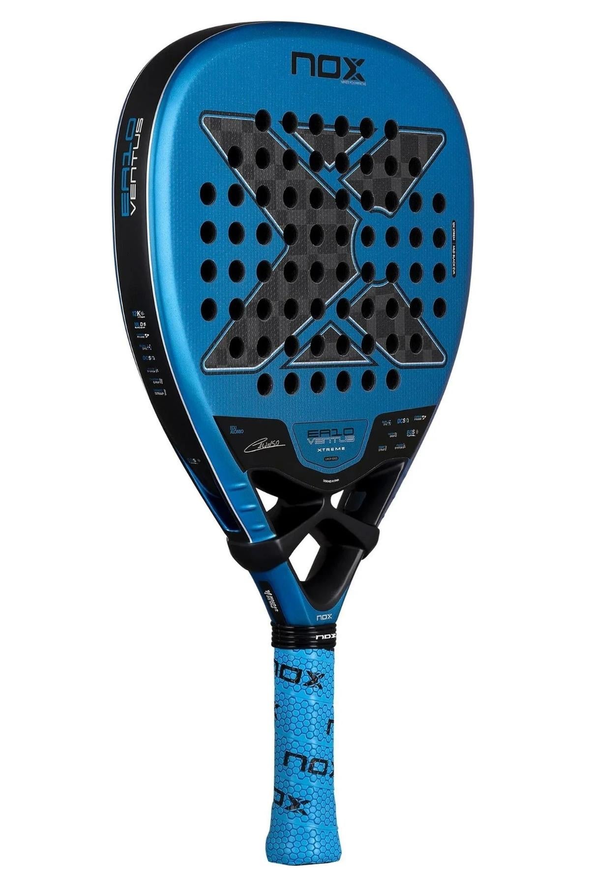 NOX Nox EA10 Ventus Attack 12K  Xtrem 360-370 gr By Edu Alonso Padel Tenis Raketi