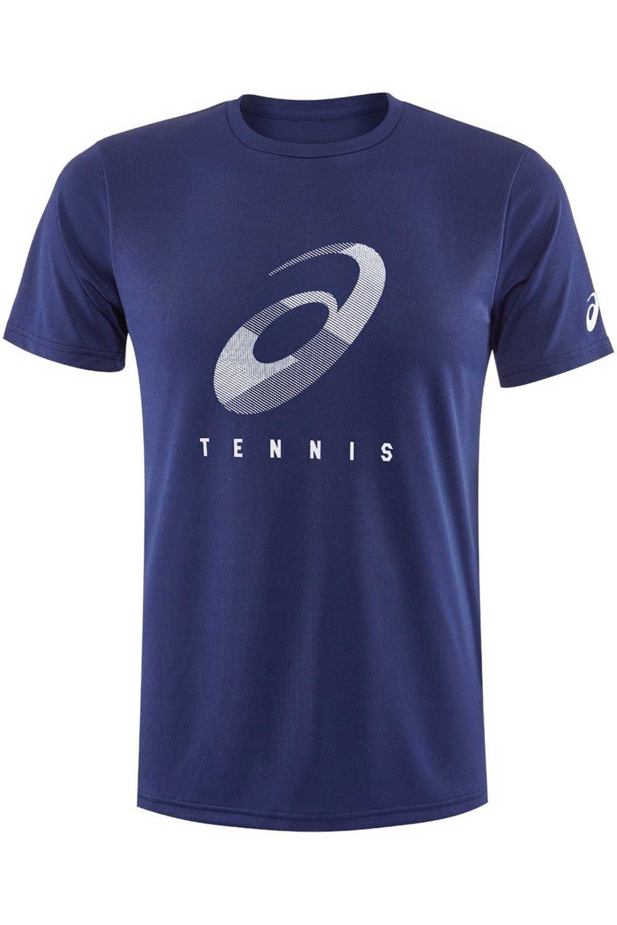 Asics & Onitsuka Tiger Asics Court M Spiral Tee Lacivert Erkek Tenis Tişört